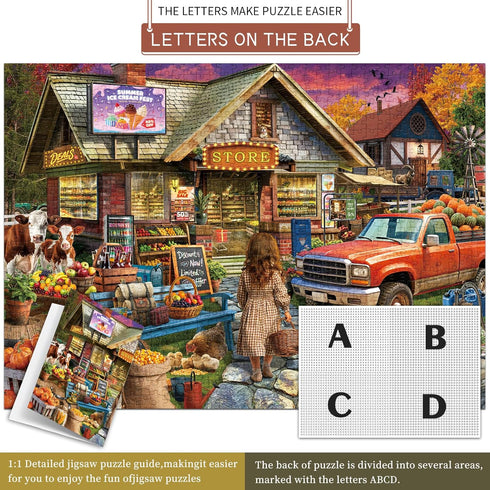 1000 1000 1000-Countryside HUADADA Puzzles for Adults Pieces,Challenging Game Toys, Puzzles Pieces,Impossible Puzzle