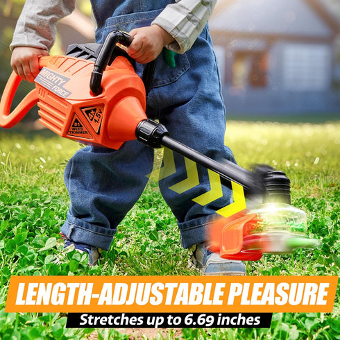 Play-Act Trimmer: 3 4 5+ Toddler Weed Electronic Modern Play Tool Designed for Little Hands Gardening Toy with Lights