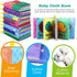 Baby Bath Books Pack of 8, Nontoxic Fabric Soft Cloth Books, Waterproof Early Education Toys for Toddlers
