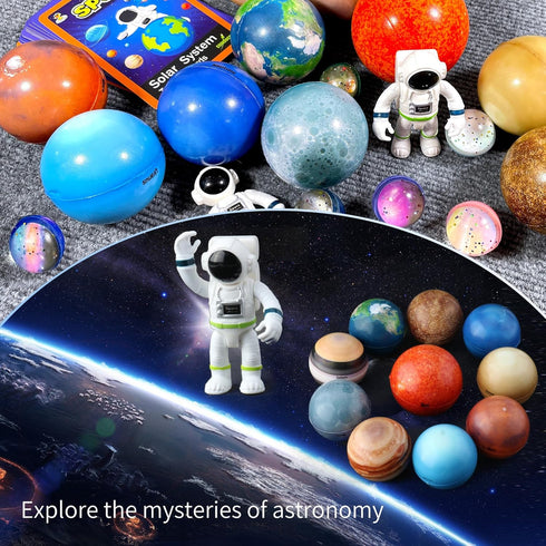 Set 3-5-8-10 Solar System Planets Toys for Kids, STEM Educational Sensory Toys for Autistic Children Non-Toxic, Space