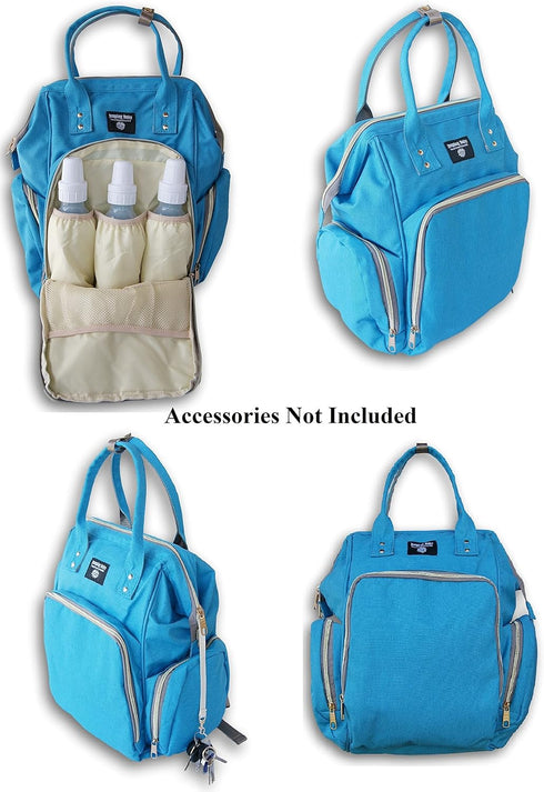 Large Baby Changing Diaper Bag Backpack (Blue)