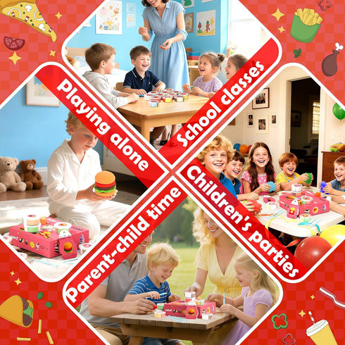 12 Air Dry Clay Kit - Food Toy Theme, Modeling Clay for Kids, DIY Model Magic Clay with Tools and Tutorials, Boxes