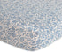 192 Count 28"x 52" mushie Extra Soft Muslin Fitted Crib Sheet | Thread | (Blue Flowers)