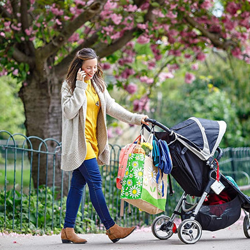 Baby Uma 2-Pack Stroller Hooks for Bags, Universal Clips, Adjustable Carabiner, Carry 11 lbs Each