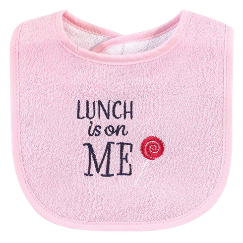 Set, (Pack 2) Hudson Baby Unisex Baby Cotton Terry Bib and Burp Cloth Cupcake, One Size