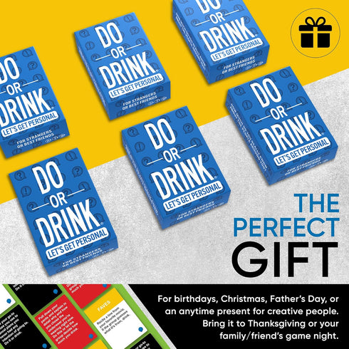 Do or Drink Let's Get Personal - Conversation Cards for Adults, 250 Cards for Game Night and Fun Drinking Game