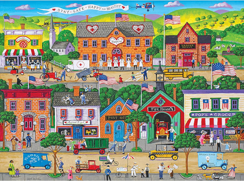 RoseArt Puzzle Collector - Hometown Heroes 1000 Piece Jigsaw Puzzle for Adults