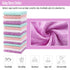 Cute Castle 16 Pack 9" 9", White+Pink+Purple+Frozen Ultra-Soft Baby Washcloths, - by Gentle on Sensitive Skin for Face