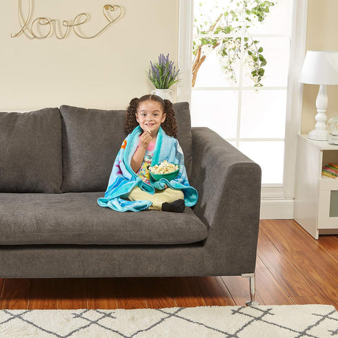 EVERYDAY KIDS Toddler Throw Blanket - 30" x 40" Mermaids Undersea Adventure, Super Soft & Warm