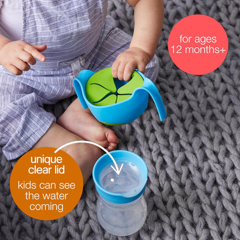 b.box Toddler Training Cup, Free Flow Opening, BPA Free, Dishwasher Safe, Ages 12+ Months, Lemon, 8oz