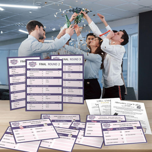 Office Party Feud Game Set, Trivia Activity Games for Team Building, Office Party Supplies