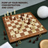 15-Inch Magnetic Chess Set - 2 in 1 Chess and Checkers Board Game for Adults and Kids, Tournament Chessboard