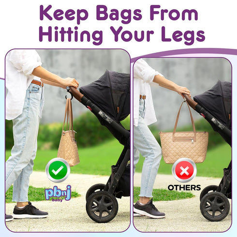 Stroller Hooks 2 Pack, Organizer Clip for Travel Purse, Shopping, Diaper Bags