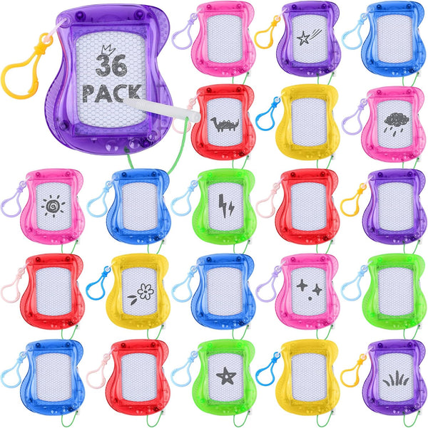 Aodaer 36 Pieces Mini Magnetic Drawing Board with Pen, 4 Inch Erasable Doodle Board for Birthday Gifts