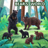 Toymany 6PCS Bear Figurines, Realistic Forest Animals Bear Family Toy Set for Kids