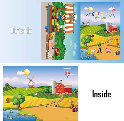 Magnetic Portable Playboard Farm Life (58 Pcs), Suitable for Age 5+
