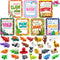 JOYIN 28 Pcs 3D Printed Mini Animals with Valentine Greeting Cards, Animals