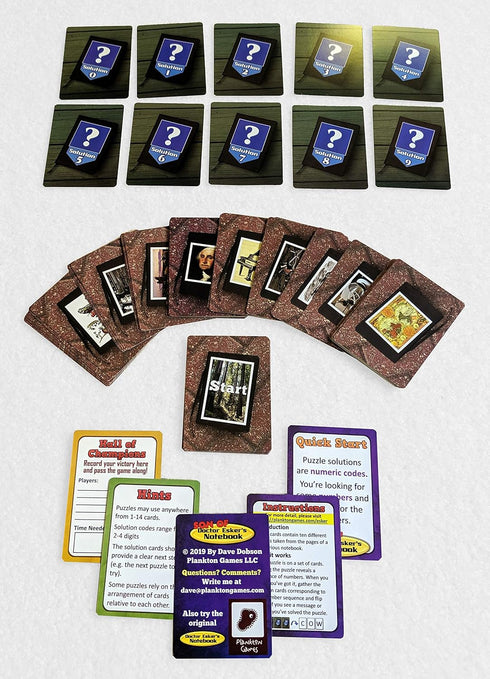 Son of Doctor Esker's Notebook, a Puzzle Card Game in The Style of Escape Rooms