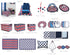 Navy/Red Ikat Zigzag/Chevron Nursery Storage Runner