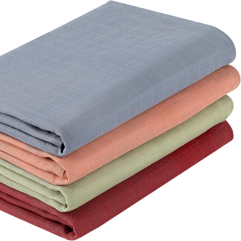 Mama's Muslin Swaddle Blankets for Newborns, Ultra-Soft, Breathable, 100% Cotton Receiving Blanket, 47"x47"- Pack of 4