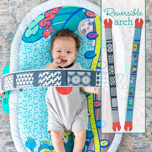 3-in-1 3 Tummy-Time Infantino Deluxe Magic Arch Sensory Development Gym - Ways to Play with Dual-Sided Magical Arch