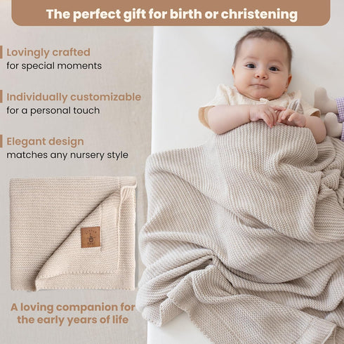 100% 30 40 Soft Baby Knitted Blanket - Acrylic, Soft Toddler, Crib, Stroller Blanket - Neutral Swaddle and Receiving