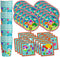 Clown Birthday Party Supplies Set, Circus 1st Birthday Tableware Kit for Kids Includes Plates Napkins Cups