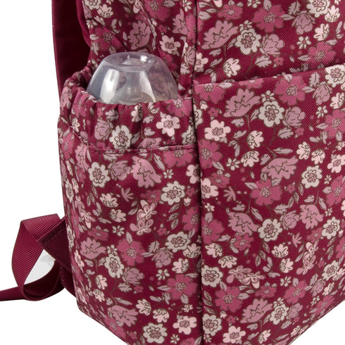 Backpack Multi-Function Floral Diaper and Travel Nappy Baby Bag with Changing Pad and Stroller Straps
