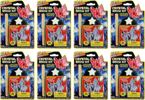 JA-RU Kids Science Kit Crystal Grow Kit, 8 Crystal Kits for DIY STEM Learning, Educational Toy for Boys & Girls