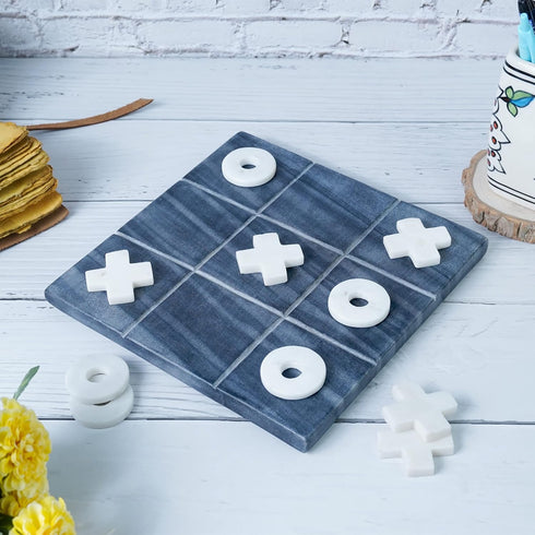 Crocon Tic Tac Toe Game - Table Games, Family House Game, Indoor Party Game, Large Grey Board