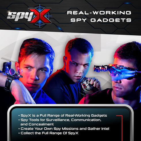 SpyX Spy Recon Watch, 8-Function Spy Toy with LED Spot Light, Stopwatch, Alarm, and More