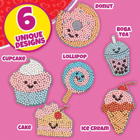 24 Pack 5D Sweet Treats Diamond Painting Kits - Goodie Bag Party Favors for Kids Birthday Party & School Classroom