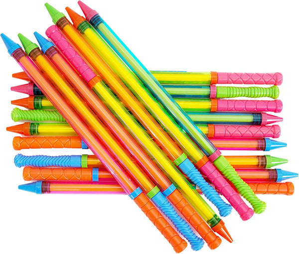 Boley Crayon Water Blasters - 16 Pack 23" Super Soaker Water Guns for Kids & Adults, Big Pool Party Game Set