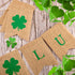 2 Pack St. Patrick's Day Shamrock Burlap Banner, Green Decor for Mantel Fireplace, Indoor Outdoor Party