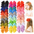 Prohouse 30 PCS Baby Girls Hair Bows Clips Barrettes, Waffle Hair Accessories with Alligator Clip for Toddlers, Kids