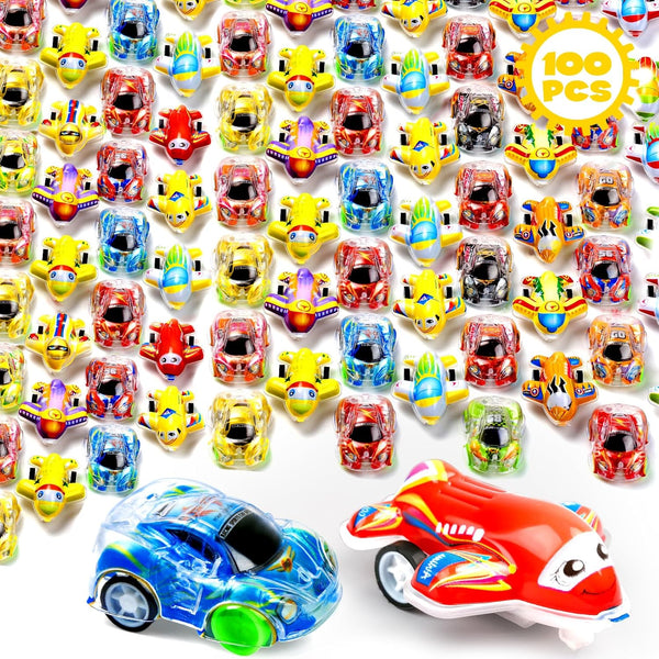 Buauty 100 Pcs Toy Cars Mini Pull Back Cars, Party Favors for