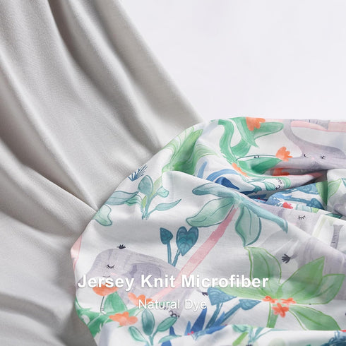 2 Pack TILLYOU Baby Changing Pad Cover, Changing Table Cover for Girls Boys, Ultra Soft Breathable, Rainforest Elephant