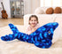 IKASA Large 43" Blue Whale Stuffed Animal Plush Toy, Giant Cute Jumbo Fluffy Fat Marine Plushie for Kids