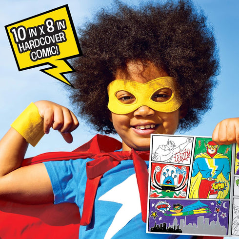 15-Page, 5 Made By Me Make Your Own Comic Book Storytelling Kit for Kids, Hardcover, How-to Draw Instructional Guide