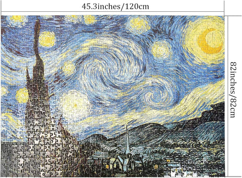 3000 Piece Jigsaw Puzzle - The Starry Night by Van Gogh for Adults - Learning and Education Toy Gift
