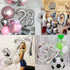 40 Inch Large Silver Number 4 Balloon, Jumbo Mylar Foil Helium Balloon for Birthday Party Decorations