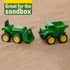 John Deere Vehicle Set - Dump Truck and Tractor Toy with Loader, Kids Outdoor Construction Toys, 6 Inches, 2 Count