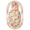Konssy Baby Girl Newborn Receiving Blanket with Floral Motif Headband Set, Nursery Swaddle Wrap