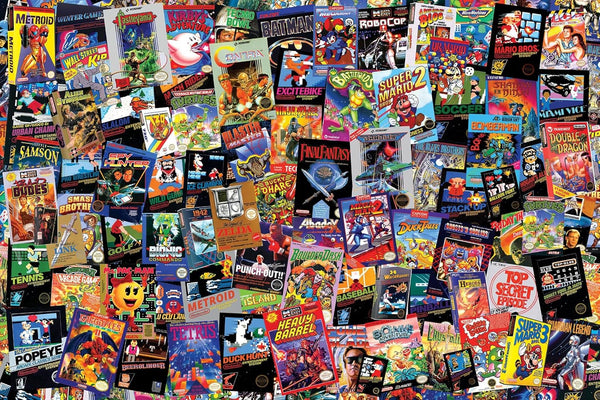 8-Bit Armageddon Retro Video Game Puzzle for Adults and Kids | 1000 Piece Jigsaw Puzzle Toy | Family Game Night (28 x
