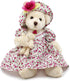 16" oitscute Teddy Bears Baby Cute Soft Plush Stuffed Animal Toy for Girl Women (Red Flower)