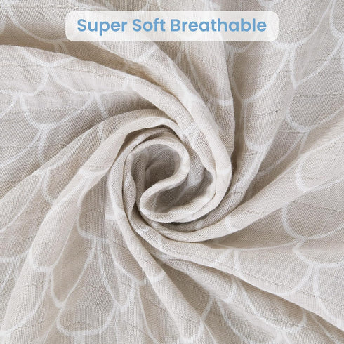 47X47In Set 4 Pack Softan Muslin Swaddle Blankets for Baby Girl & Boy, Receiving Blankets for Newborn, Swaddle Blanket
