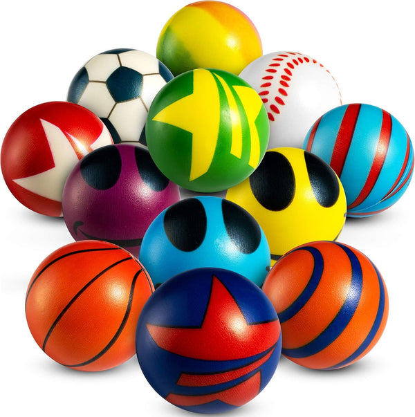 50 Mini Stress Balls for Kids and Adults - Bulk 2 Inch