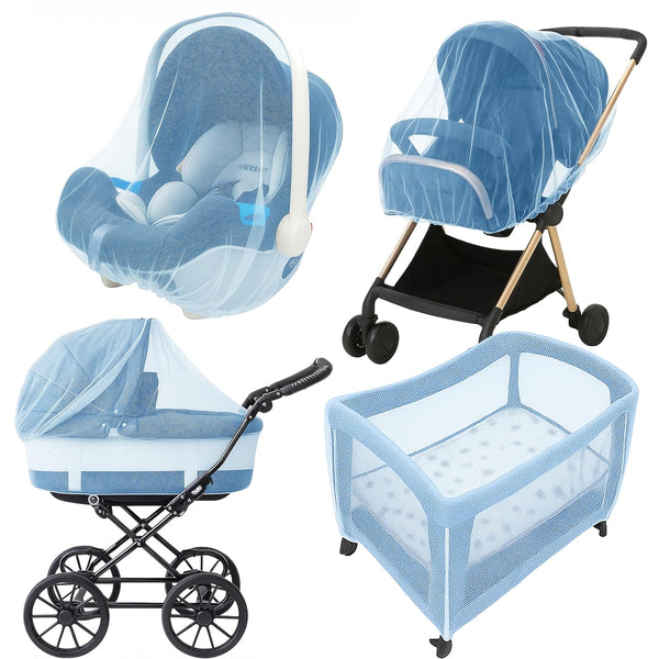 Enovoe Mosquito Net for Stroller, Bassinet, Cradle - Blue Baby Mosquito Net