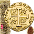 Large Metal Pirate Coins – 35 Gold Treasure Coin Set, Metal Replica Spanish Doubloons for Board Games