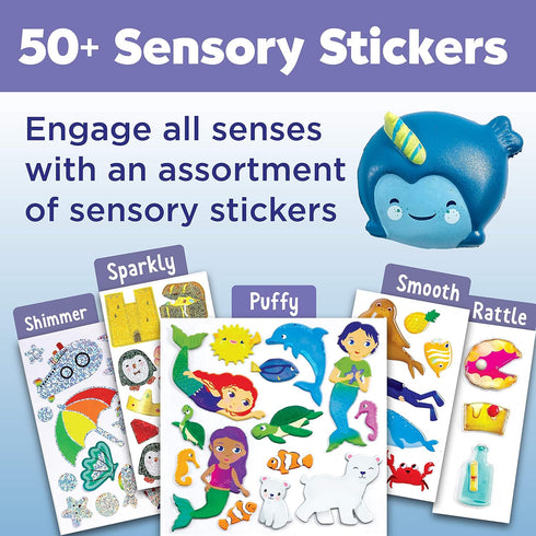 Creativity For Kids Sensory Sticker Playset, Magical Undersea Adventures, 50+ Sensory Stickers and Scenes